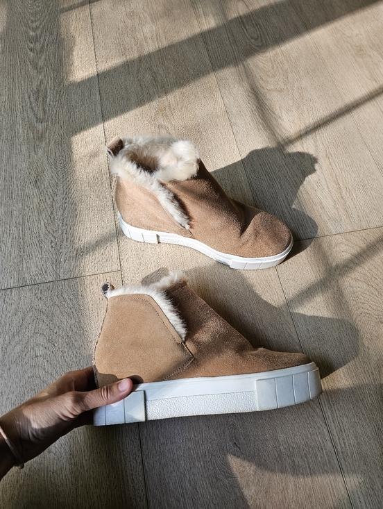 Dolce Vita Shoes - Dolce Vita Zali Suede Fur lined Sneaker Booties